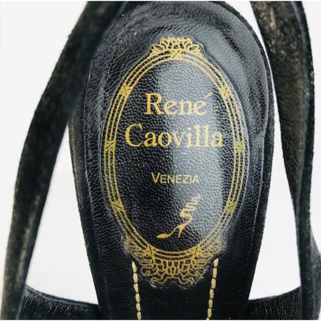 RENE CAOVILLA(レネカオヴィラ)の美品★レネカオヴィラ・スエードレザー バックストラップ サンダル(361/2) レディースの靴/シューズ(サンダル)の商品写真