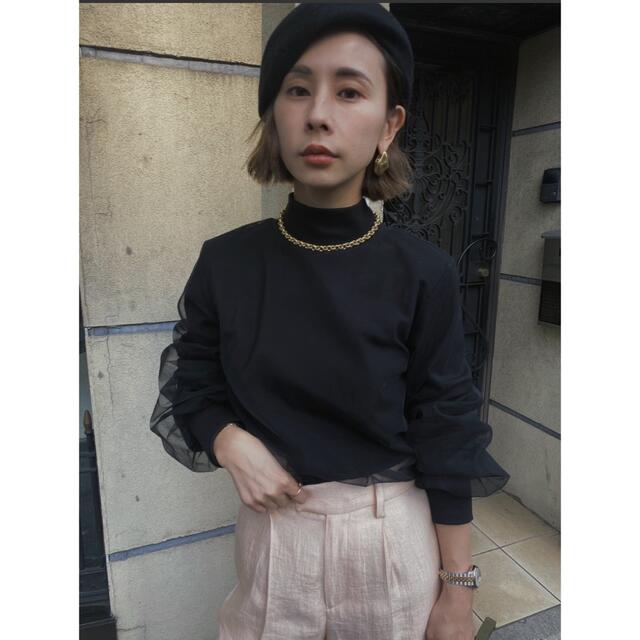 【Ameri】UNDRESSED HIGH NECKED TULLE TOP