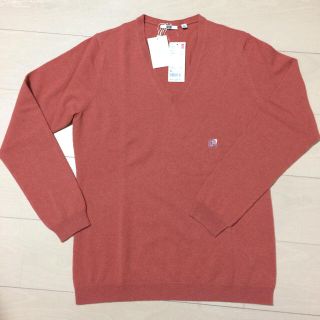 ユニクロ(UNIQLO)のユニクロ カシミヤ Vネックオレンジ(ニット/セーター)