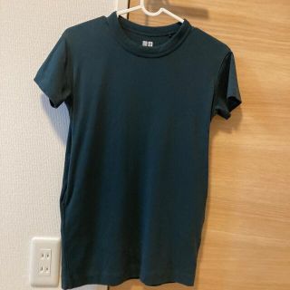 ユニクロ(UNIQLO)のユニクロ　120 ワンピース　深緑　グリーン(ワンピース)