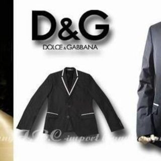 ドルチェアンドガッバーナ(DOLCE&GABBANA)の★DOLCE&GABBANA★ドルガバD&Gシルク混2Bジャケット50ブラック黒(テーラードジャケット)