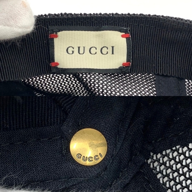 Gucci(グッチ)の【セール開催中】GUCCI グッチ キャップ タイガー 虎 GGスプリーム ベースボールキャップ メッシュ シェリーライン L/59サイズ ‎426887    ベージュ エボニー ユニセックス ギフト 美品【中古品】 レディースの帽子(キャップ)の商品写真