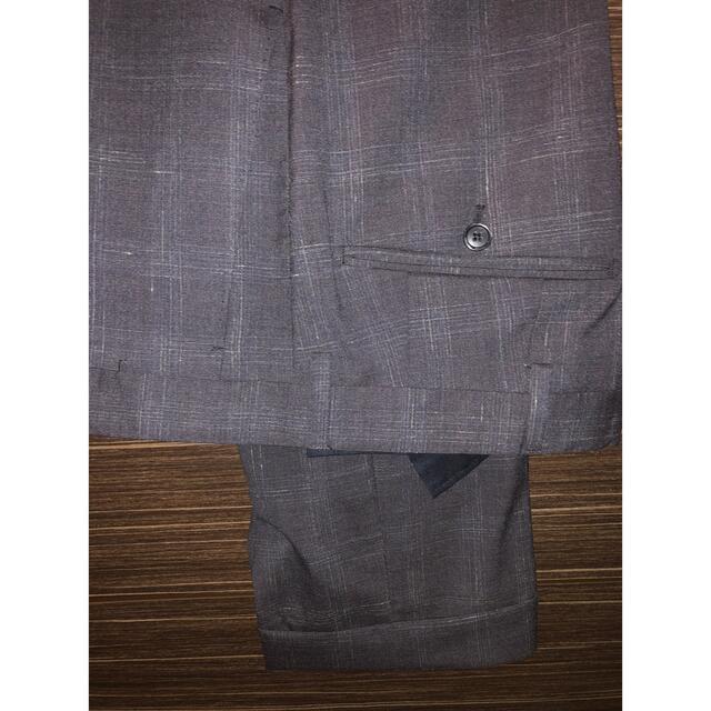 LARDINI(ラルディーニ)のラルディーニ LARDINI セットアップ スーツ 46 グレー カーキ 格子柄 メンズのスーツ(セットアップ)の商品写真