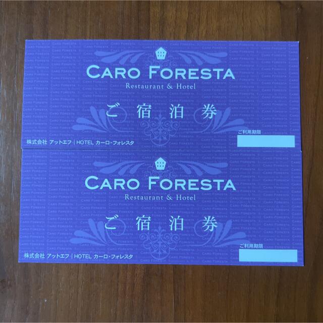 カーロフォレスタ パープルチケット(全日使用可能) 2枚 - 宿泊券