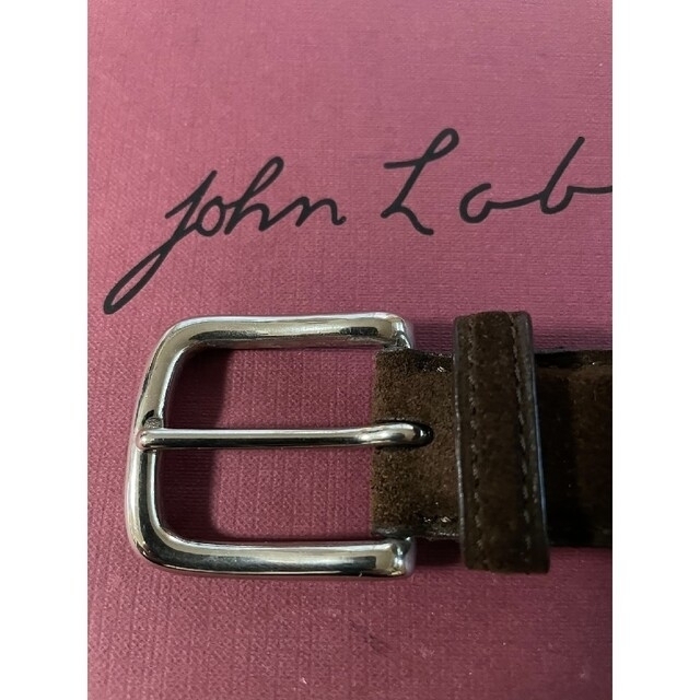 JOHN LOBB(ジョンロブ)の【値引き】ジョンロブ JOHN LOBB 　スエード レザー ベルト　（超美品） メンズのファッション小物(ベルト)の商品写真