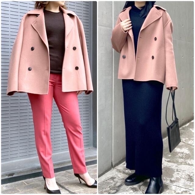 theory 21AW ピーコート ダークローズ、マルベリーレッド 2点おまとめ