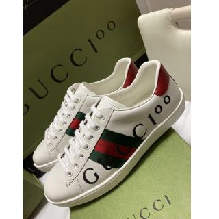 Gucci - GUCCIの100周年記念限定のスニーカーの通販|ラクマ