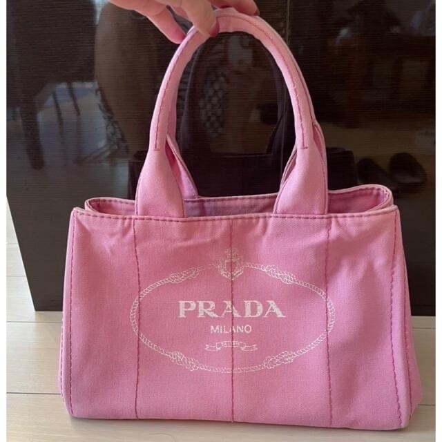 レディースPRADA プラダ カナパ  ハンドバッグ　ピンク