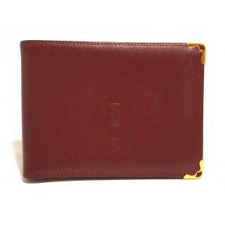 カルティエ(Cartier)の未使用 カルティエ 財布 札入れ マスト 財布 札入 レザー ボルドー C2(長財布)