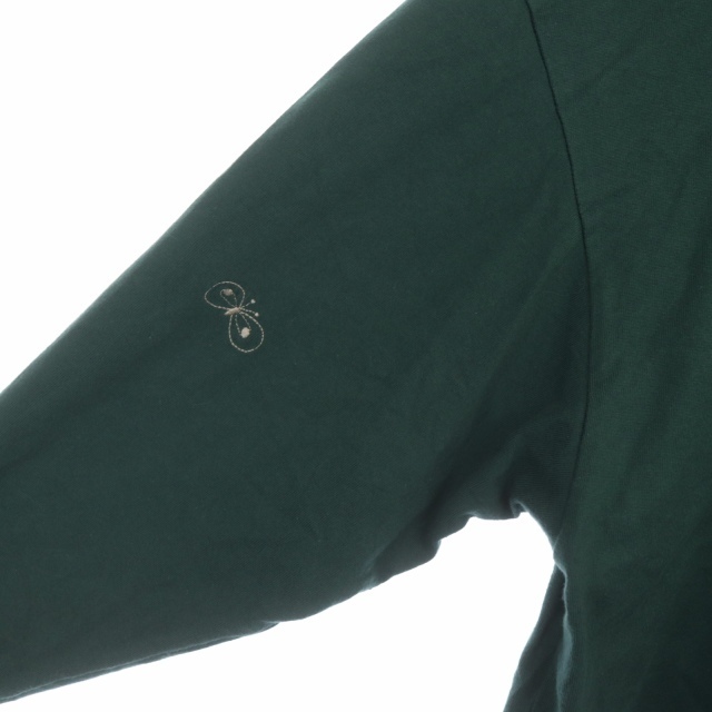 mina perhonen(ミナペルホネン)のミナペルホネン choucho 長袖カットソー Tシャツ 刺繍 38 緑 レディースのトップス(カットソー(長袖/七分))の商品写真