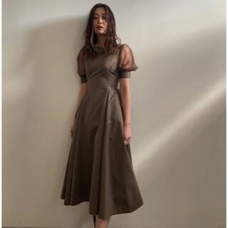 アメリヴィンテージ(Ameri VINTAGE)のSHEER PUFF SLEEVE DRESS Ameri(ロングワンピース/マキシワンピース)