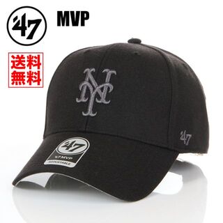 フォーティセブン(47 Brand)の【新品】47BRAND キャップ NY メッツ 帽子 黒 メンズ レディース(キャップ)