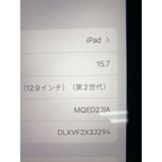 ジャンク iPad Pro 12.9インチ 第2世代 64GB 美品 グレイ 7