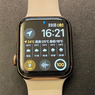 アップルウォッチ(Apple Watch)のApple Watch 4 44mm GPS+Cellularゴールドステンレス(腕時計(デジタル))