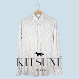 キツネ(KITSUNE)のKitsuné キツネ ストライプ ボタンダウンシャツ グレー/ホワイト(シャツ)