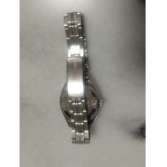 SEIKO - SEIKO セイコー 21JEWELS カットガラス紺色 手巻【日付 SEIKO - SEIKO セイコー 21JEWELS カットガラス紺色 手巻【日付