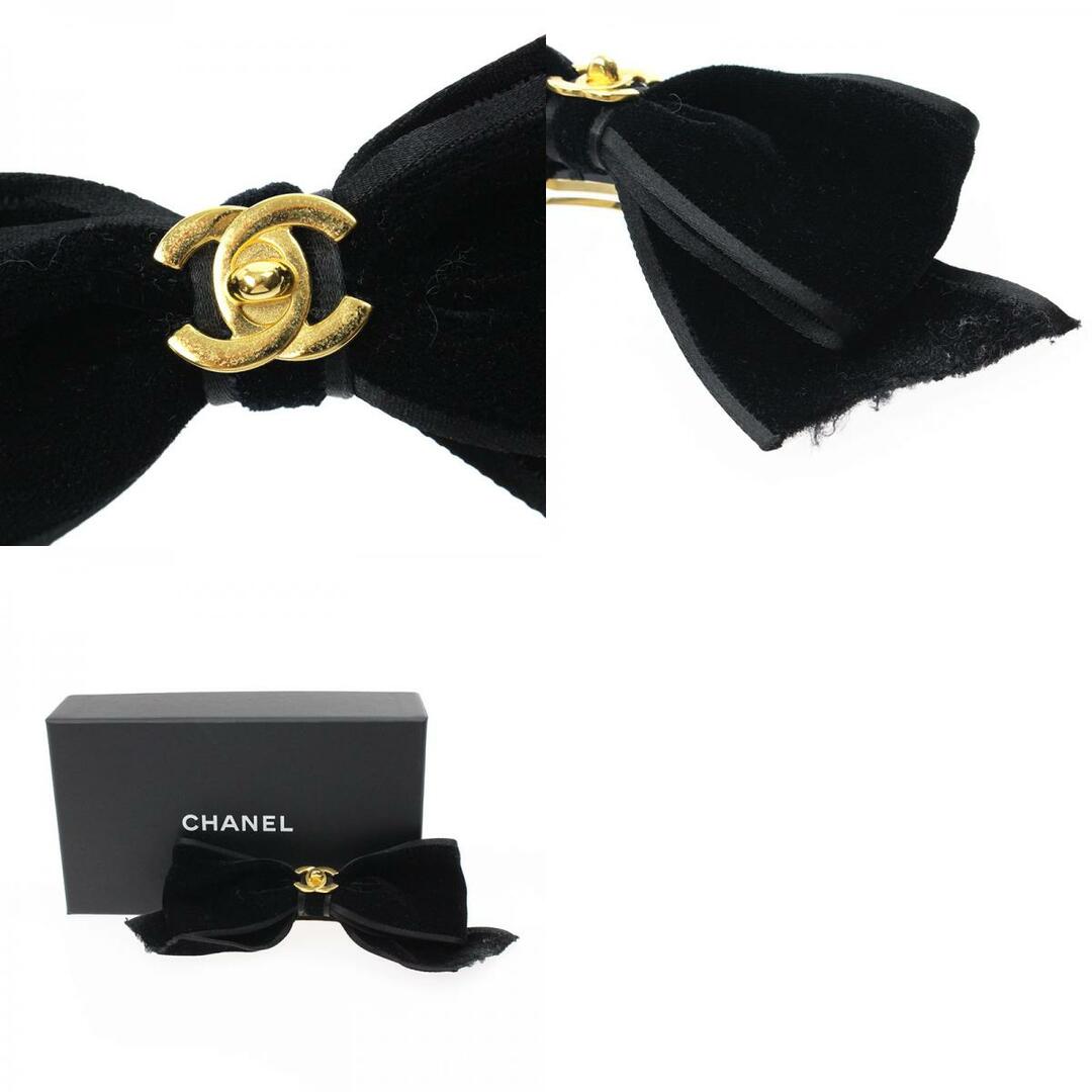シャネル CHANEL バレッタ ココマーク リボン ベロア ブラック - 通販