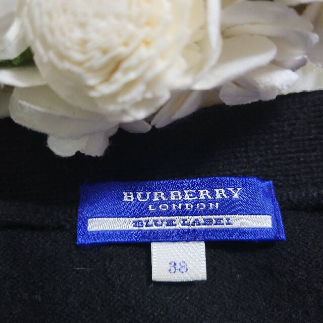 BURBERRY BLUE LABEL(バーバリーブルーレーベル)の【美品】Burberry  ニット ジレ ベスト  キャミソール 黒色 38 レディースのトップス(キャミソール)の商品写真