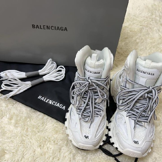 訳あり Ba - BALENCIAGA T Hike トラックハイク スニーカー ホワイトの ...