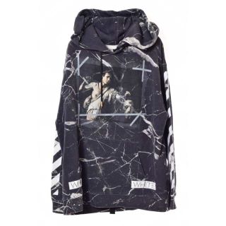 オフホワイト(OFF-WHITE)のOFF-WHITE CARAVAGGIO プリント プルオーバー パーカー(パーカー)