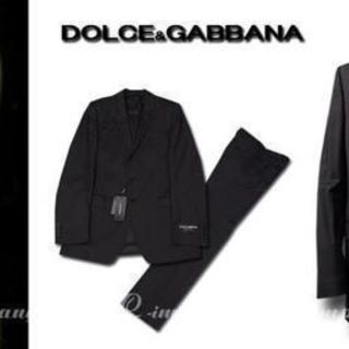 ドルチェアンドガッバーナ(DOLCE&GABBANA)の★DOLCE&GABBANA★ドルガバ★2つ釦ブラックスーツ52黒大きいサイズ★(その他)