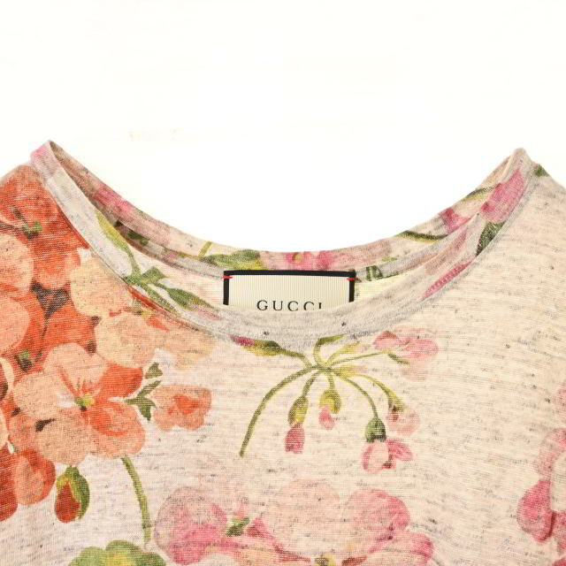 Gucci(グッチ)のGUCCI フローラル リネン Tシャツ レディースのトップス(Tシャツ(半袖/袖なし))の商品写真