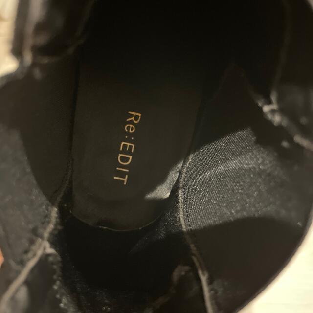 サイドゴアブーツ黒　Re:EDIT サイズM 断捨離の為値下げ レディースの靴/シューズ(ブーツ)の商品写真