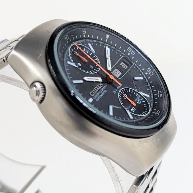 シチズン  スパイダー 8110A 赤針 黒文字盤 自動巻き メンズ 腕時計