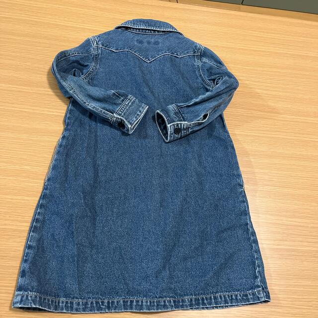 デニム　ワンピース　ジャケットにも キッズ/ベビー/マタニティのキッズ服女の子用(90cm~)(ワンピース)の商品写真