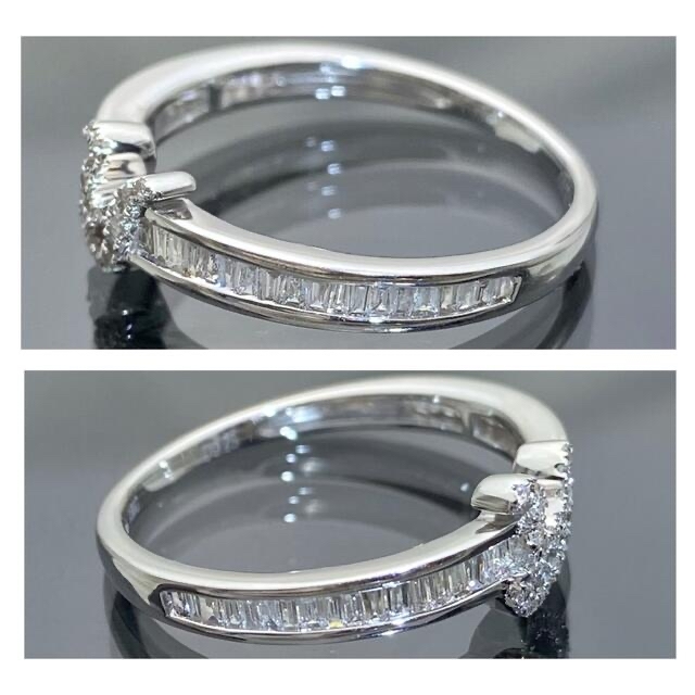 k18WG 天然 ダイヤモンド 0.25ct Y モチーフ ダイヤ リング レディースのアクセサリー(リング(指輪))の商品写真