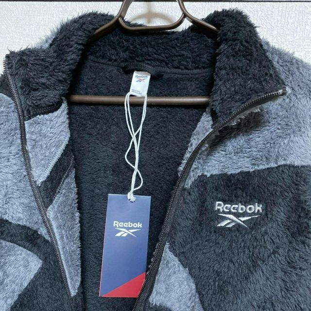 Reebok(リーボック)のリーボック  ボアジャケット  ブラック XL  新品 メンズのジャケット/アウター(モッズコート)の商品写真