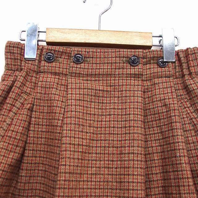 Techichi(テチチ)のテチチ Te chichi フレア スカート 膝丈 ウール混 総柄 タック レディースのスカート(ひざ丈スカート)の商品写真