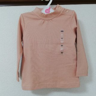 イオン(AEON)の新品　オーガニックコットン100　ハイネック　長袖　Tシャツ　90　トップバリュ(Tシャツ/カットソー)