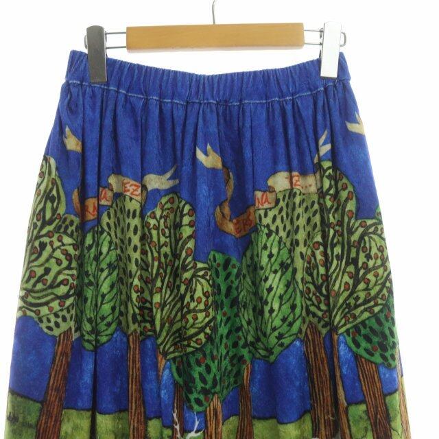 Jocomomola(ホコモモラ)のホコモモラ JOCOMOMOLA スカート 40 青 緑 マルチカラー レディースのスカート(ロングスカート)の商品写真
