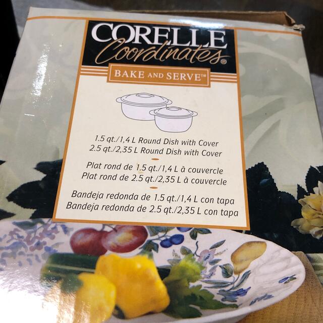 CORELLE(コレール)のCorelle ベイク ＆ サーブセット 蓋付き 1.5Qt 2.5Qt インテリア/住まい/日用品のキッチン/食器(食器)の商品写真