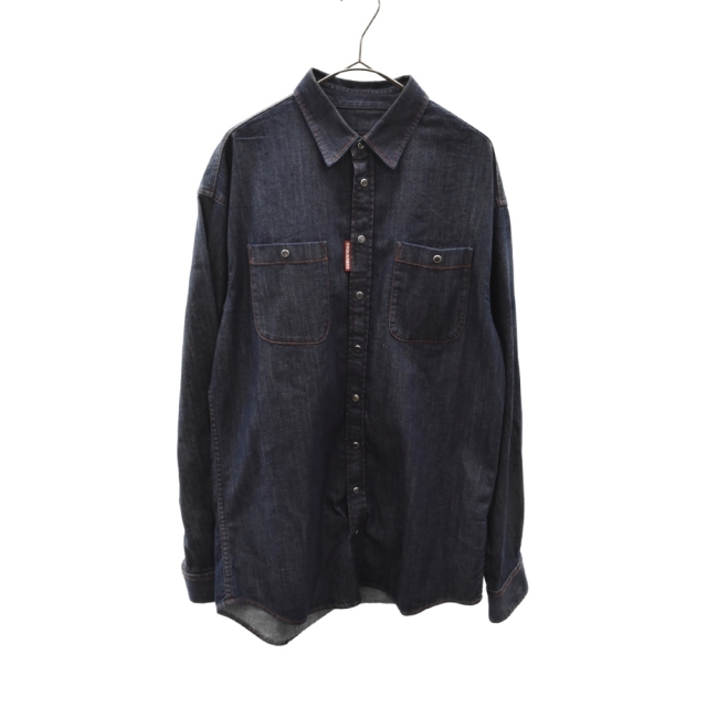 DSQUARED2 ディースクエアード 21AW Back Logo Denim Shirts S74DM0525 バックロゴデニムシャツ インディゴ