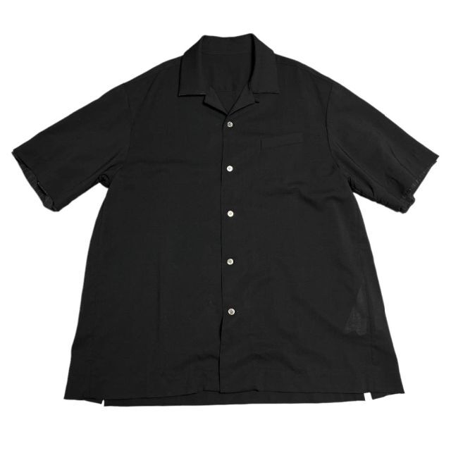 sacai - 美品 SACAI 21ss スーチング半袖シャツ ブラック size:3