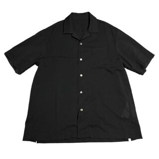 サカイ(sacai)の美品 SACAI 21ss スーチング半袖シャツ ブラック size:3(シャツ)