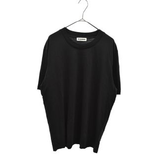 ジルサンダー(Jil Sander)のJIL SANDER ジルサンダー CREWNECK TEE JSMP706020 クルーネック 無地半袖Tシャツ ブラック(Tシャツ/カットソー(半袖/袖なし))