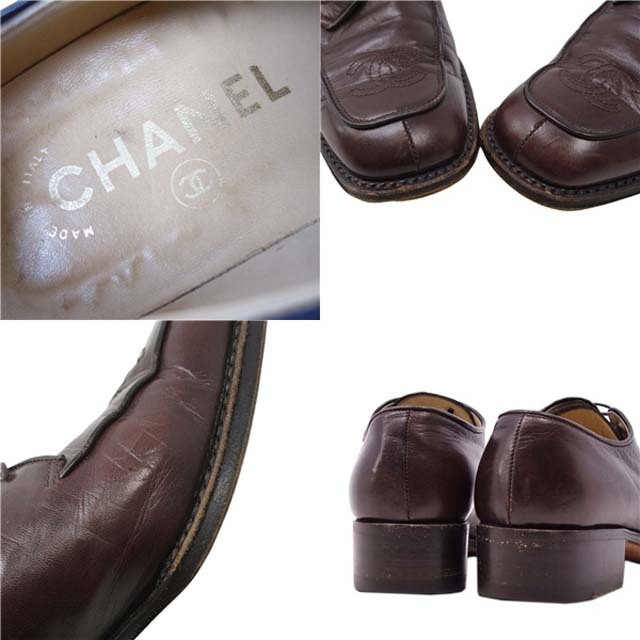 CHANEL(シャネル)のVintage シャネル シューズ レースアップ レザー ココマーク ヒール37 レディースの靴/シューズ(その他)の商品写真