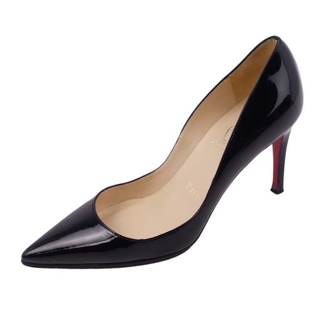 Christian Louboutin パンプス エナメル ブラック 35