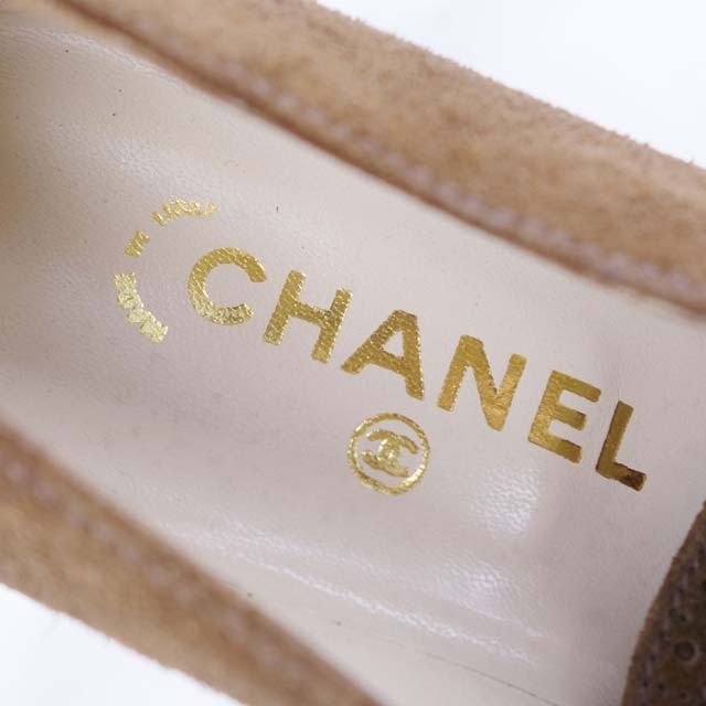 CHANEL(シャネル)のVintage シャネル シューズ レザーシューズ ココマーク 37.5 茶 レディースの靴/シューズ(その他)の商品写真