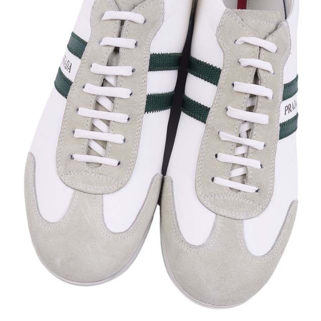 PRADA - プラダ スポーツ スニーカー ローカット キャンバス メンズ 5 ... adidas 未使用タグ付き 黒 パーカー シャカシャカ 3本線 ロゴ Lサイズ