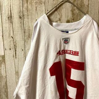 リーボック(Reebok)のオーバーサイズ　リーボック　NFL　49ers　ゲームシャツ　ユニフォーム(Tシャツ/カットソー(半袖/袖なし))
