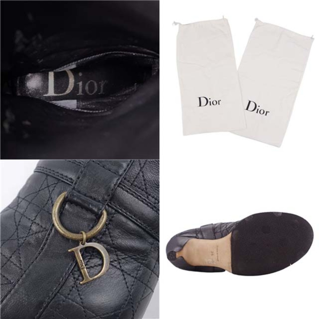 【極美品】DIOR　ディオール　パンプス　35　カナージュ　D金具　レザー