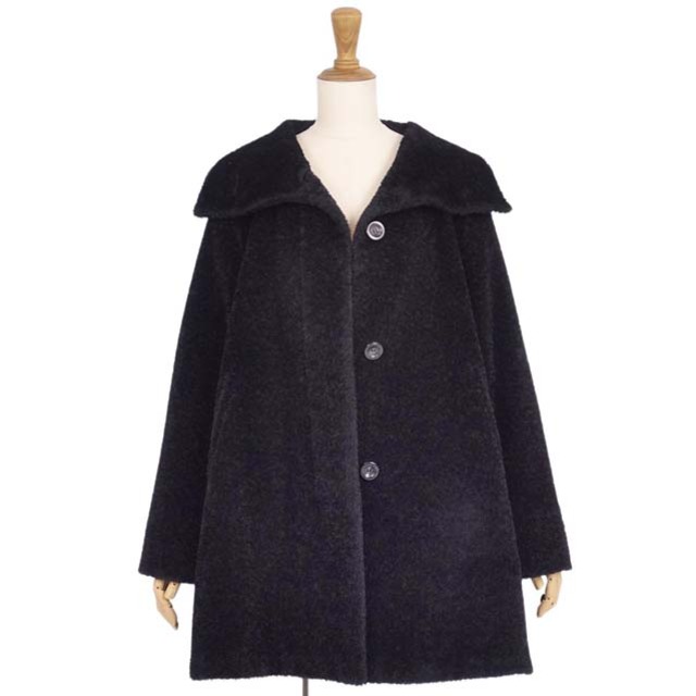 Max Mara - マックスマーラ コート シャギー ツイード アルパカ Max Mara - マックスマーラ コート シャギー ツイード アルパカ