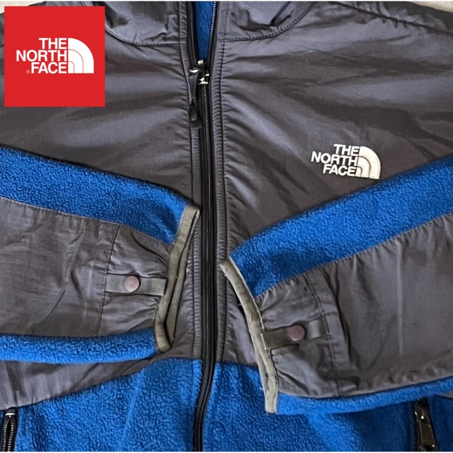 THE NORTH FACE(ザノースフェイス)のノースフェイス デナリジャケット フリース　青 グレー 刺繍ロゴ　ポーラテック レディースのジャケット/アウター(ブルゾン)の商品写真