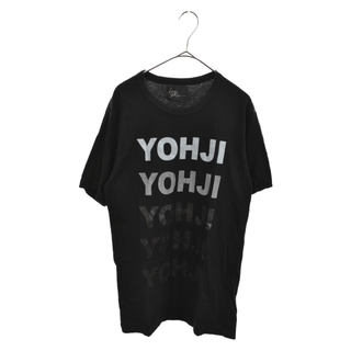 ヨウジヤマモト(Yohji Yamamoto)のYohji Yamamoto POUR HOMME ヨウジヤマモト プールオム 11SS ロゴ プリント 半袖カットソー Tシャツ ブラック HO-T86-794(Tシャツ/カットソー(半袖/袖なし))