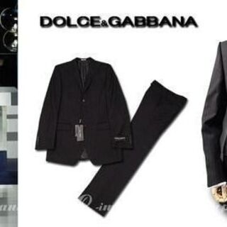 DOLCE&GABBANA - ★DOLCE&GABBANAドルガバ3つ釦ストライプスーツ52ブラック黒大サイズ
