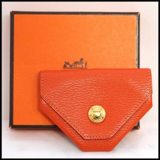 エルメス(Hermes)のエルメス ルヴァンキャトル　シェブルミゾル コインケース　オレンジ　□G刻印(コインケース)